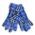 thumbnail image 5 of Women's Winter Fleece Winter Set-Polyester Fleece Hat, Gloves, and Scarf Set for Cold Weather (Blue & White Plaid), 5 of 7