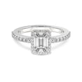 thumbnail image 3 of 4 Carat IGI Certified Emerald Shape Lab Grown Diamond Engagement Ring | 14K White Gold | Lumina Halo Eternity Diamond Ring | FG-VS1-VS2 Quality Friendly Diamonds, 3 of 4