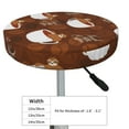 thumbnail image 4 of Bingfone14 Inch Padded Round Bar Stool Cover Cushion With Elastic Fabric Round Chair Seat - Sloths Need More Coffee, 4 of 7