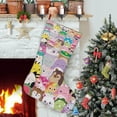 thumbnail image 1 of Squishmallows Tema: Calcetines de Navidad, fino lino blanco para colgar en escaleras y chimenea, decoración navideña para el hogar, regalo de Navidad. 45cm × 32cm, 1 of 5