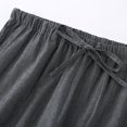 thumbnail image 6 of NoxwB Men's Drawstring Full-Length Cotton Pajama Pants Sleep Lounge Pajamas Dark Gray 2XL, 6 of 8
