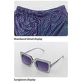 thumbnail image 4 of 70s Disco Two Piece Costume, 70s Disco Metallic Shiny Two Piece Outfit, Bell Sleeve V Neck Top & Flare Pants for Halloween Retro Party Cosplay, Multi Color Glossy Costume Set, Beige L, 4 of 9