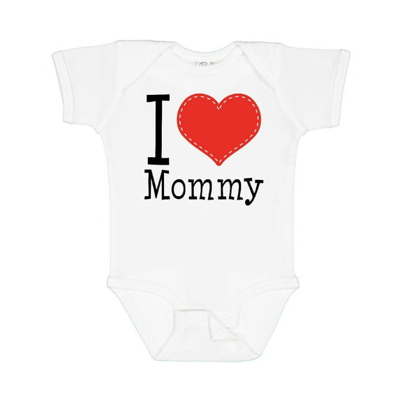 Inktastic I Love Mommy Heart Boys or Girls Baby Bodysuit