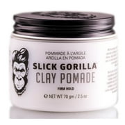 2.5 oz , Slick Gorilla Clay Pomade Firm Hold hair beauty, Pack of 1 w/ Sleekshop Pink Comb