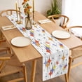 thumbnail image 3 of Orange Purple Diamond Table Runner - 70 Inch Long, Kitchen Dining Table Runner Dresser Scarves, Modern Geometric Middle Century Farmhouse Decor for Coffee Tables Wedding Party Banquet, 3 of 8