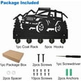 thumbnail image 3 of Off Road Vehicle Coat Rack Wall Mount Forest Mountain Wood Key Hooks for Wall 11.8×7.9inch Black Key Holder Hanger Wall Art Decor with 5 Alloy Hooks for Gift Hallway Entryway Kitchen, 3 of 9