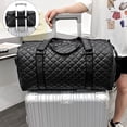 thumbnail image 3 of Gym Bag for Women Pu Sports Duffel Bag Workout Bag Overnight Weekender Duffle Bags with Shoes Compartment & Wet Pocket, 3 of 7