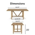 thumbnail image 3 of Finch Grant Wood Dining Table in Rustic Beige, 3 of 8