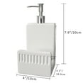 thumbnail image 4 of Arikago Dish Soap Dispenser and Sponge Holder, Matte Ceramic Hand Soap Dispenser for Kitchen Sink, Farmhouse Liquid Soap Dispenser Pump for Kitchen Countertop, Bathroom, White, 4 x 7.8 Inch, 4 of 7