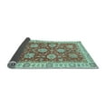 thumbnail image 2 of Ahgly Company Indoor Round Oriental Light Blue Traditional Area Rugs, 6' Round, 2 of 4