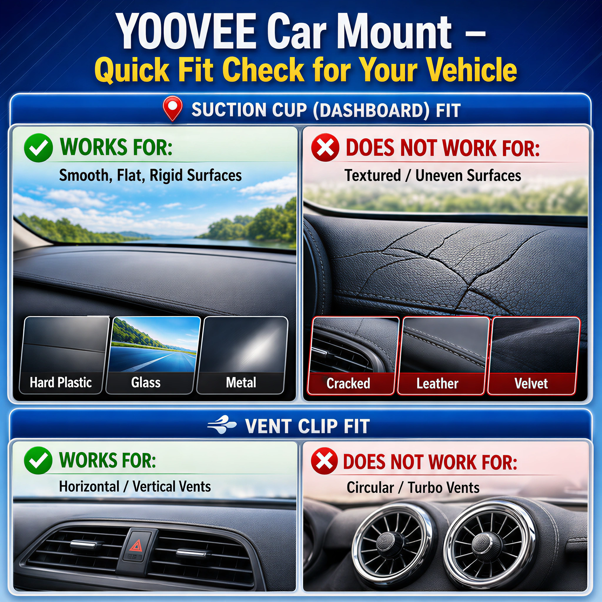 YOOVEE Universal Car Phone Holder with 360° Rotation photo 6