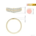 thumbnail image 4 of ANGARA Lab Grown Diamond Twin Row Chevron Wedding Ring for Women in 14K Yellow Gold (Size-2mm| Color-F-G| Clarity-VS) | April Birthstone, Anniversary, Jewelry Gift for Women | Lab-Grown Diamond Ring, 4 of 7
