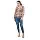 thumbnail image 5 of Blusa de mesh estampado vaca Roman Fashion /Juvenil, 1717 (Cafe) cafe M, 5 of 5