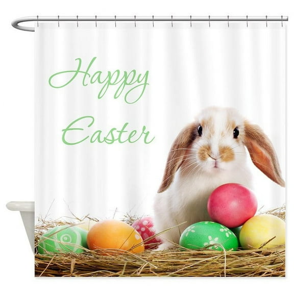 CafePress - Easter Bunny - Unique Fabric Shower Curtain 70" x 72"