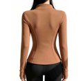 thumbnail image 4 of Junboys Women's Zip Up Running Jacket - Fleece Lined Fitted Activewear with Thumb Holes and Zippered Pockets, Perfect Fall Outfits and Zip Up Jackets, 4 of 5