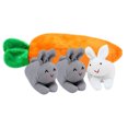 thumbnail image 1 of Muñeca de conejo con cierre de cremallera, 3 conejos en bolsa de zanahoria, regalo de Pascua, 1 of 2