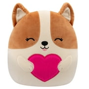 Squishmallows Official 5 Inches Regina the Brown Corgi with Fuzzy Heart - Child's Ultra Soft Plush Toy