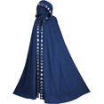 thumbnail image 4 of Capa con capucha unisex gótica misteriosa renacentista mago bruja disfraz de Halloween Cosplay capa de fiesta, 4 of 5
