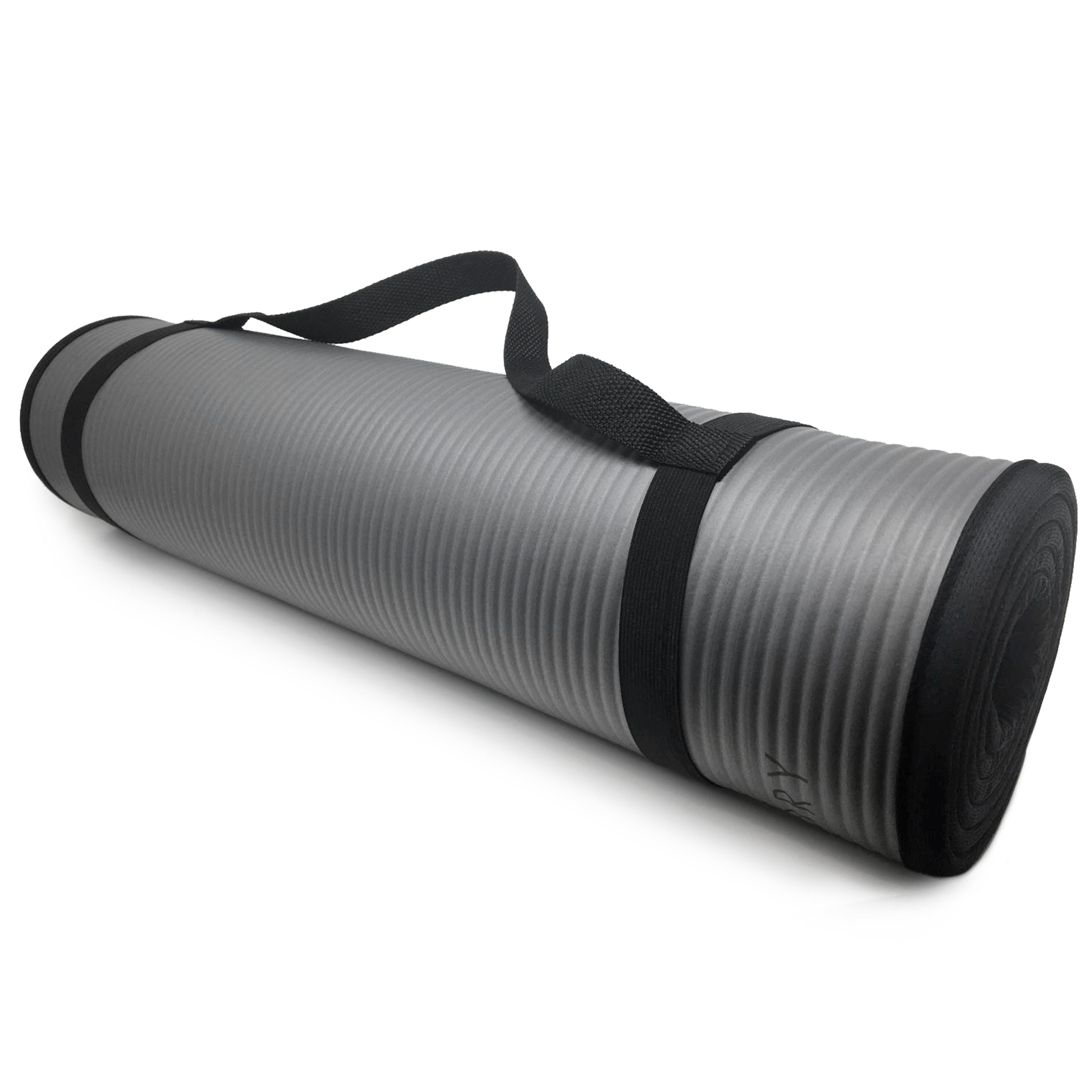 Microdry - Multi-Purpose Fitness Mat 8mm - Padded, Skid & Tear Resistant 24" x 72" Gray