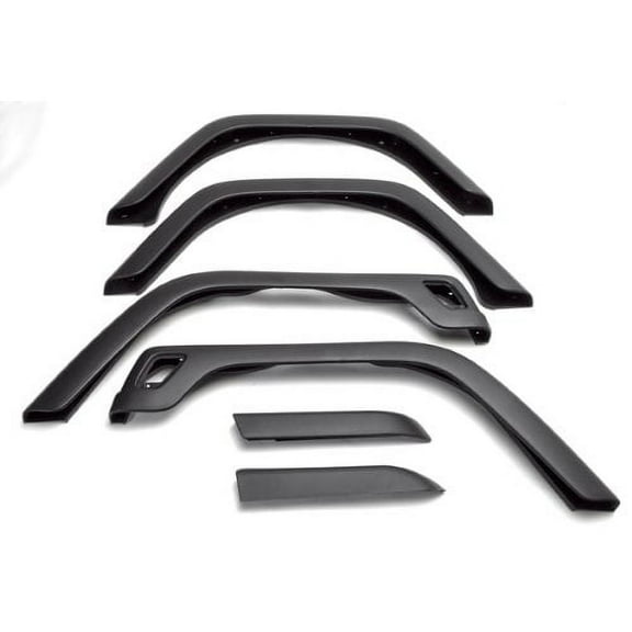 Omix-Ada by RealTruck | 11603.11 | Fender Flare Kit, 6 Piece, Factory Style | OE Reference: 55254918K6 | Compatible with 1997-2006 Jeep Wrangler TJ
