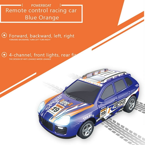 Qiopertar Clearance Home Decor Children's Four-Way 2.4G Cans Mini Remote Control Car Racing Drift Racing Toy under $5 Saving Up To 99% Off