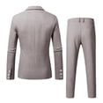 thumbnail image 4 of IWRICH Men's Slim Fit Lightweight Casual Blazer Jacket Pants 2 Piece Set 2 Button Sport Coats Suit for Groom Groomsman Wedding Business Brown XL, 4 of 5