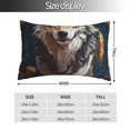 thumbnail image 2 of Fuzoiu Oil Painting Tribal Wolf Print Pillow Case with Hidden Zipper,Pillow Covers,Soft and Comfortable Pillowcase-14"x20", 2 of 6
