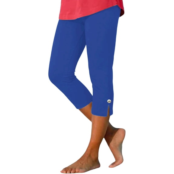 Womens Work Pants High Waist Split 7/8 Length Slim Fit Plus Size Pants