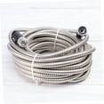 thumbnail image 3 of Watering Hose with Sturdy Stainless Steel Outer Layer Silver Garden Hose for Yard Cleaning, 3 of 8