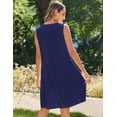 thumbnail image 6 of Zeagoo Women Summer Dress with Pockets Womens Casual T Shirt Dress Sleeveless Tank Dress Loose Shift Dress for Women Crew Neck A Line Dresses, 6 of 6
