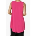 thumbnail image 2 of Women's S~3X Essentials Luxe Jersey Tunic V-Neck Relaxed Fit Sleeveless Top, 2 of 7