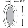 thumbnail image 2 of 2 in. Round Brass Plated By-pass Door Pull Handle (2-pack), 2 of 2