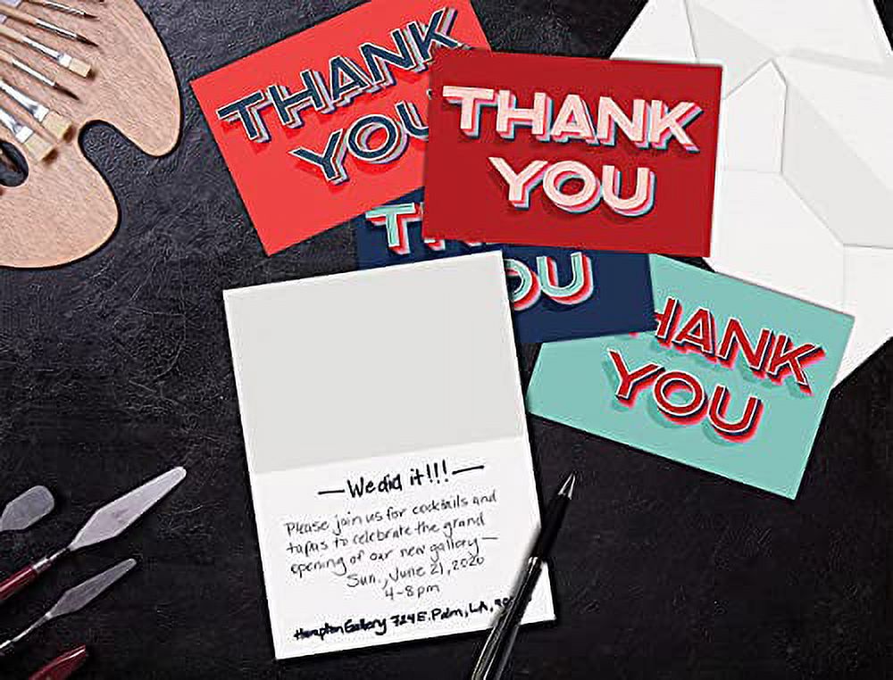 Better Office Products - Greeting card - 10.2 x 15.2 cm - thank you - assorted - pack of 100