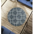 thumbnail image 2 of United Weavers Tranquility Area Rug 1840 20567 Aaru Blue/Grey Blocks Lines 2' 7" x 7' 2" Rectangle, 2 of 2