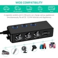 thumbnail image 3 of Three-Port Car Cigarette Lighter Adapter, Cigarette Lighter Socket Adapter with Car Voltage Monitor, Fits all DC 12/24V Vehicles and Appliances, 3 of 7