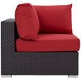 thumbnail image 3 of Modway Convene Outdoor Patio Corner in Espresso Red, 3 of 4