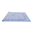 thumbnail image 2 of Ahgly Company Machine Washable Indoor Square Persian Blue Traditional Area Rugs, 8' Square, 2 of 4
