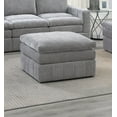 thumbnail image 5 of Granite Morgan Fabric Plush Cushion Couch 5pc Modular Sofa Set 2x Corner Wedge 2x Armless Chair 1x Ottoman Living Room, 5 of 9