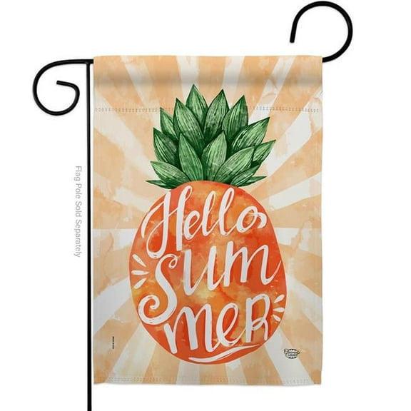 Ornament Collection G192311-BO Summer Pineapple Food Fruit 13 x 18.5 in. Double-Sided Decorative Vertical Garden Flags for House Decoration Banner Yard Gift