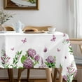 thumbnail image 3 of Round Table Cloths 60 in, Floral Tablecloth Waterproof, Wrinkle Free Polyester Flower Table Cover for Patio Party, 3 of 4