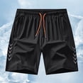 thumbnail image 2 of Besolor Running Shorts for Men Lightweight Quick Dry Athletic Workout Elastic Waist Drawstring Shorts with Zipper Pockets(3X-Large,Black), 2 of 7