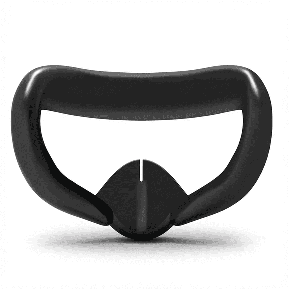 For Silicone Face Cover Compatible with Meta Quest 3 Skin Friendly Anti Sweat VR Face Pad Ventilation Lightproof Design Black