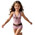 thumbnail image 2 of RFQWOVSR Girls Polka Dot Tankini 2 Piece Swimsuit Backless Boyshorts Summer Vacation Swimwear 15-16 Years, 2 of 5