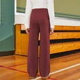 thumbnail image 6 of Kiijoy Big Girls High Waisted Straight Leg Pants School Uniform Stretch Pants, Sizes 9-10, 6 of 8