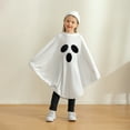 thumbnail image 4 of Uccdo 1-6Y Toddler Girls Boys Halloween White Ghost Costumes Kids Party Ghostly Costume Hooded Cloak, 4 of 9
