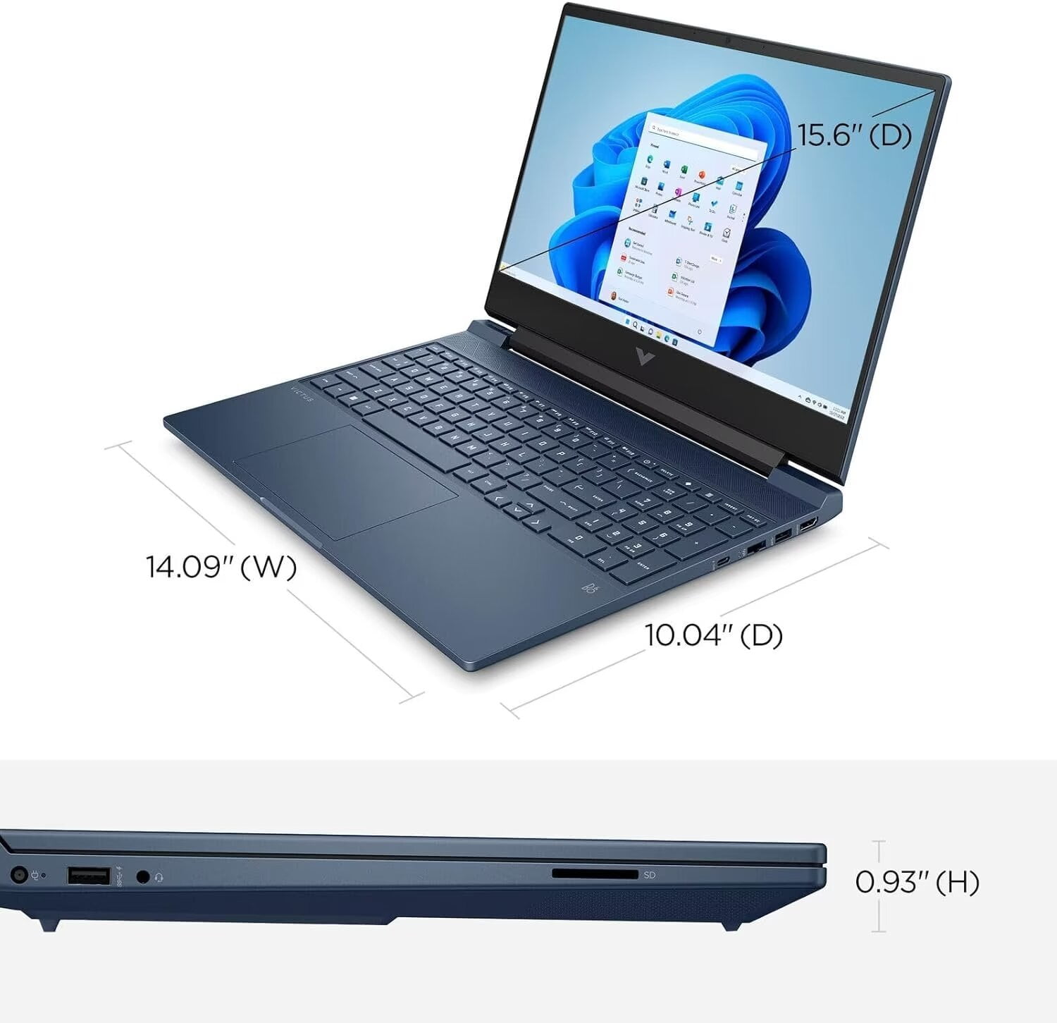 HP Victus Gaming Laptop, 15.6" FHD 144Hz Display, Intel Core i5-13420H Processor, 8GB RAM, 512GB SSD, NVIDIA GeForce RTX 3050 Graphics, Backlit Keyboard, Windows 11 Home