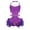 Purple, variant on Kids Girls Halter Backless Ballet Feather Skirted Leotard Shiny Rhinestone Tassel Latin Jazz Dance Bodysuit Yellow 16