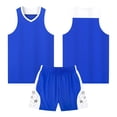 thumbnail image 5 of FUZHIQ Boys Basketball and Shorts 2-Piece Set, V-Neck Sleeveless Athletic Uniform Breathable Quick-Dry Sportswear,3-16 Years, 5 of 6
