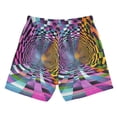 thumbnail image 7 of FORMRS Boys Swim Trunks Quick Dry Mesh Liner Boardshorts Sizes XS-XL, Green Wavy Plaid, 7 of 7
