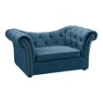 thumbnail image 1 of Dachshund Navy Blue Velvet Pet Bed, 1 of 7
